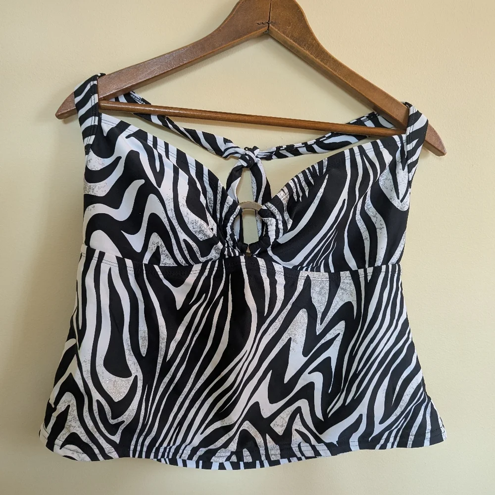 Zebra Sparkle Tankini Size XL